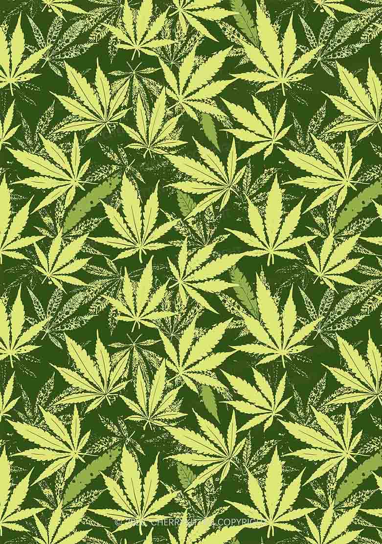Green Wxxd Leaf Y2K Print Long Sleeve Pajama Set Cherrykitten