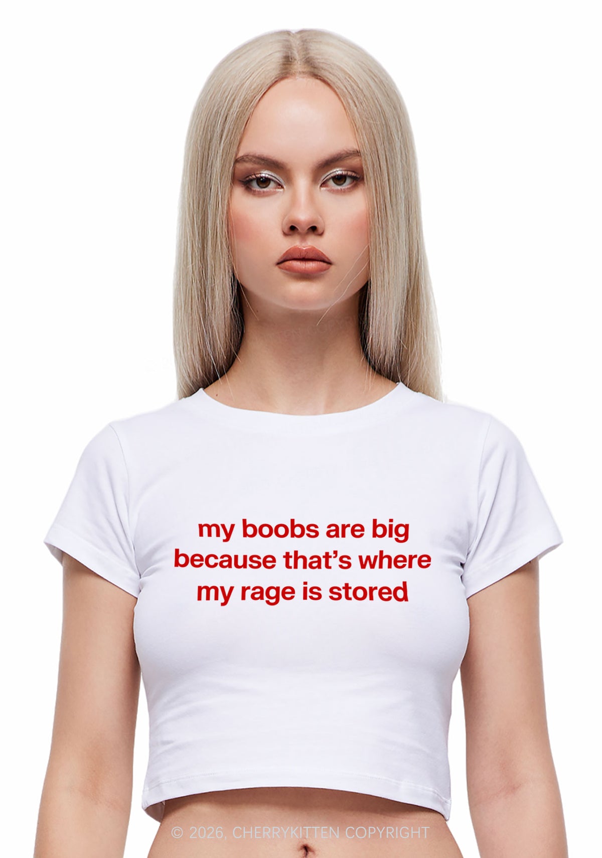 My Bxxbs Stored Rage Y2K Baby Tee Cherrykitten