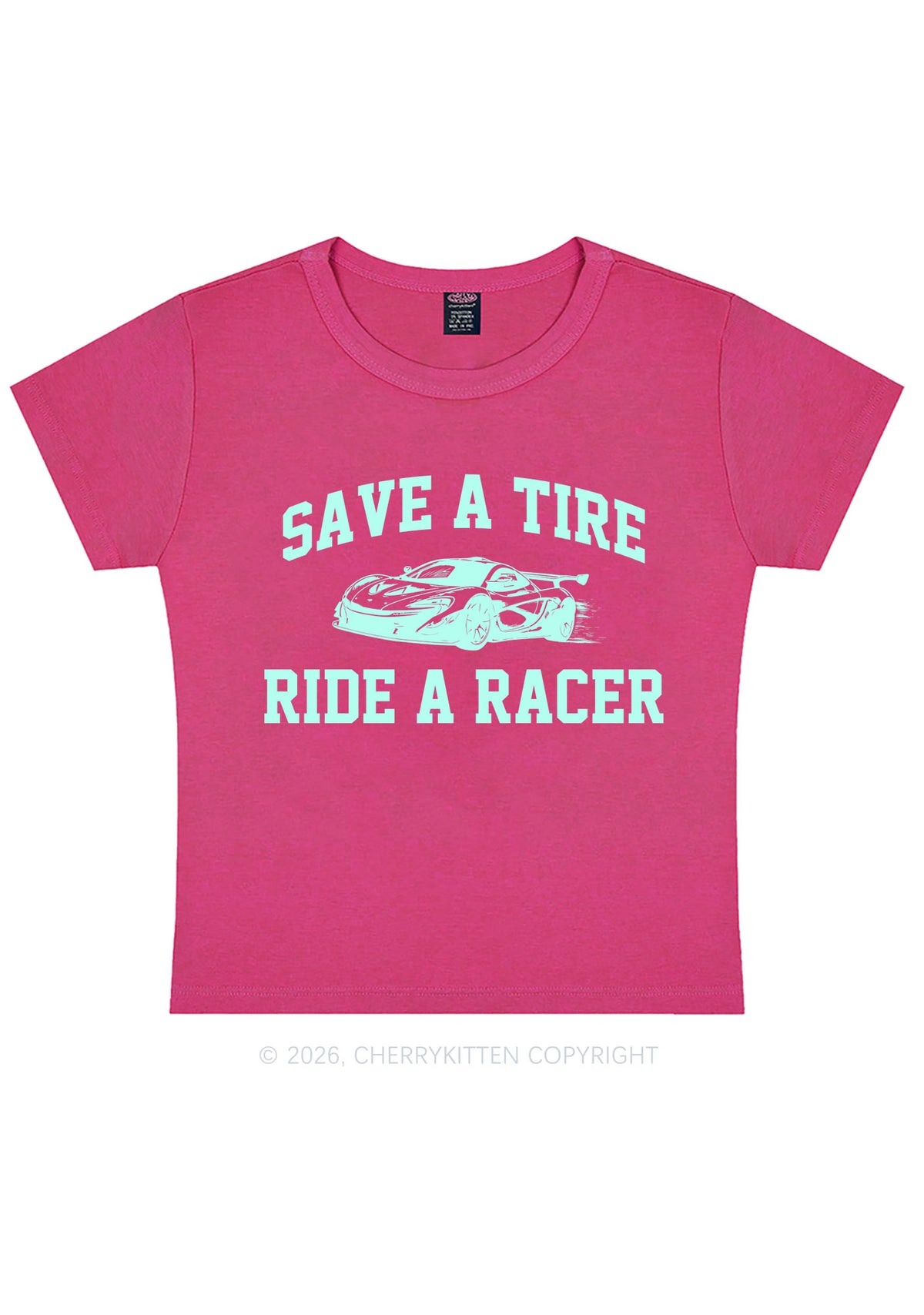 Save A Tire Ride A Racer Y2K Baby Tee Cherrykitten