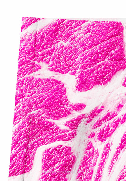 Halloween Pink Beef Texture Y2K Print Gym Shorts Cherrykitten