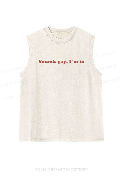 Sounds Gay Y2K Washed Tank Cherrykitten