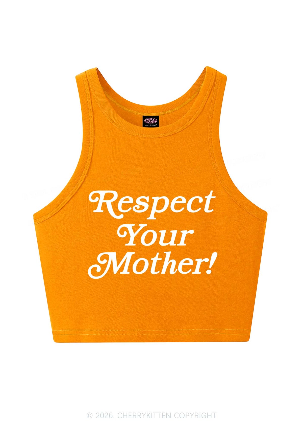Respect Your Mother Y2K Crop Tank Top Cherrykitten
