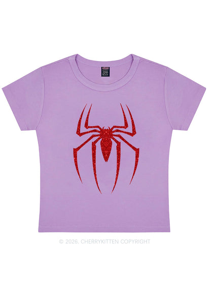 Glitter Spider Y2K Baby Tee Cherrykitten