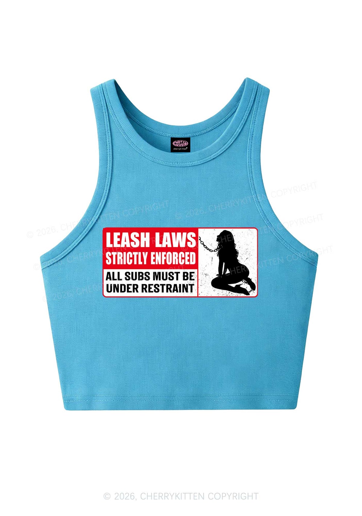 Leash Laws Strictly Enforced Y2K Crop Tank Top Cherrykitten
