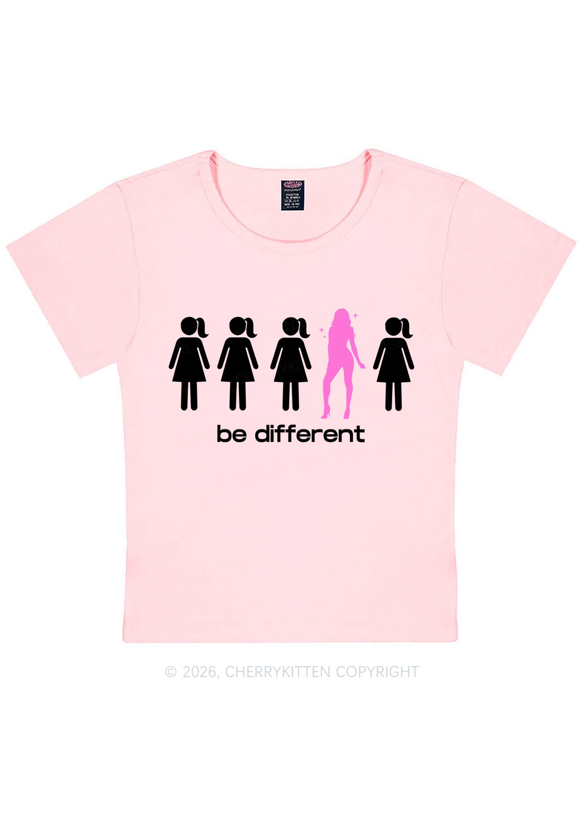 Be Different Girl Y2K Baby Tee Cherrykitten