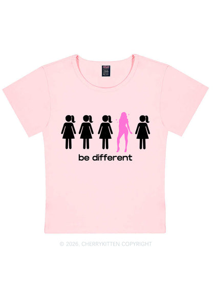 Be Different Girl Y2K Baby Tee Cherrykitten