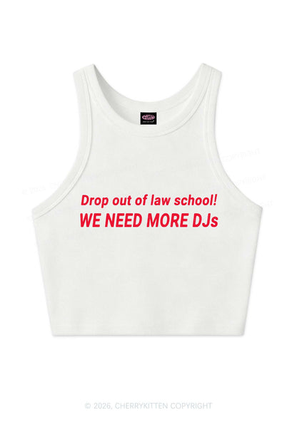 We Need More Djs Y2K Crop Tank Top Cherrykitten