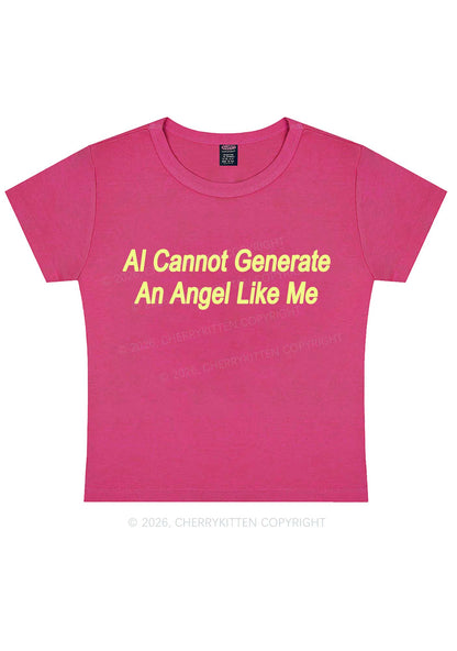 Ai Cannot Generate Angel Y2K Baby Tee Cherrykitten