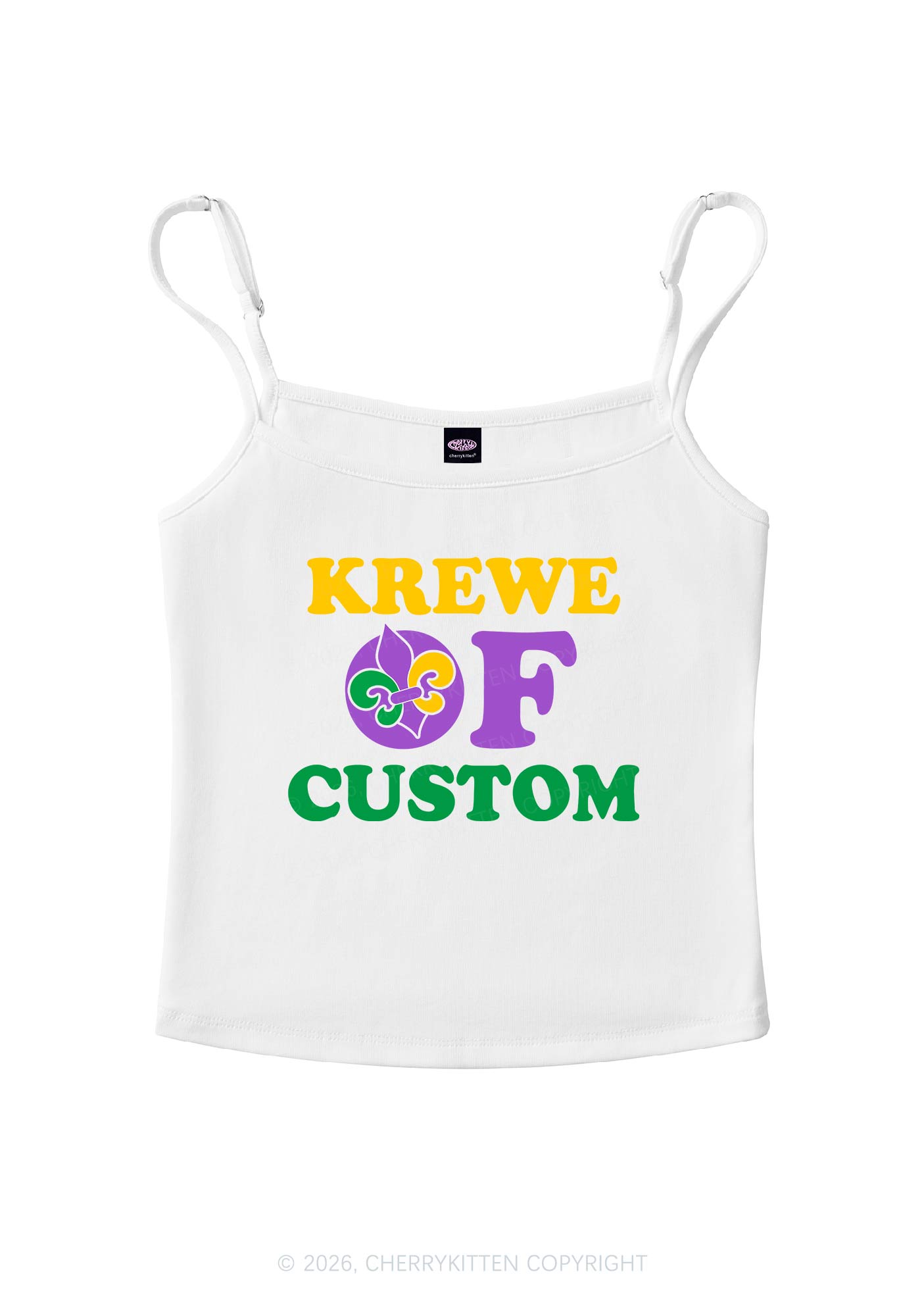 Krewe Of Custom Y2K Spaghetti Strap Cami Cherrykitten