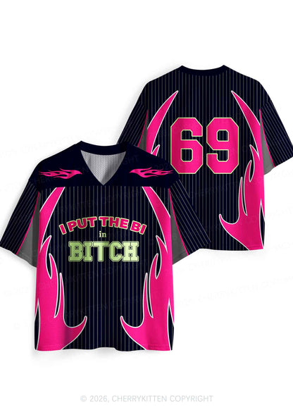 I Put The Bi In Bxxch Pride Y2K Sport Jersey Shirts Cherrykitten