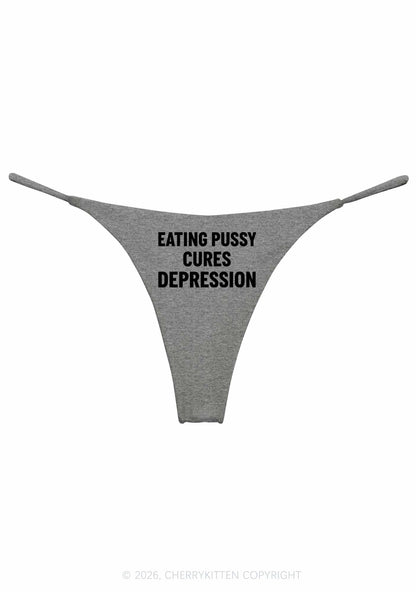 Eating Puxxy Cures Depression Y2K Bikini String Thong Cherrykitten