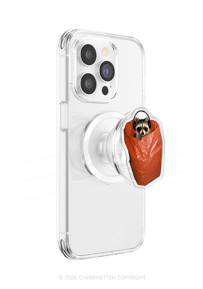 Raccoon With Headphones Y2K Magnetic Phone Grip Holder Cherrykitten