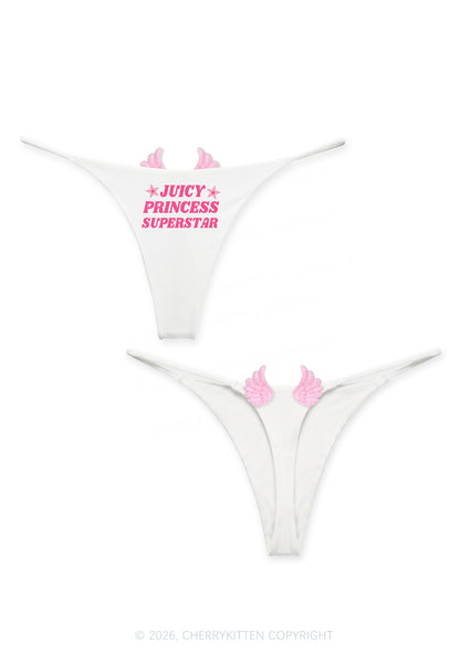 Juicy Princess Superstar Y2K Goth Angel Wings Bikini String Thong Cherrykitten