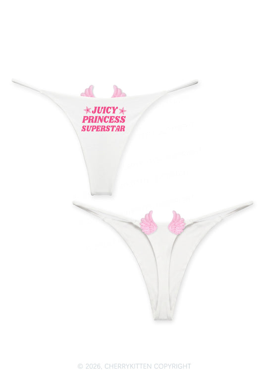 Juicy Princess Superstar Y2K Goth Angel Wings Bikini String Thong Cherrykitten