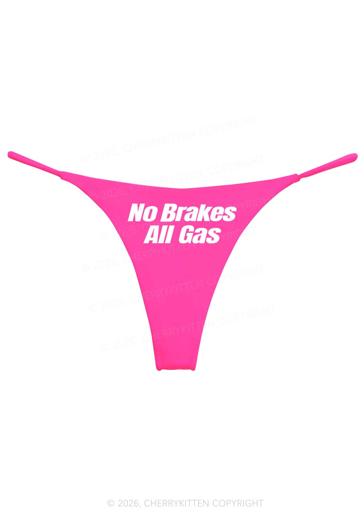No Brakes All Gas Y2K Bikini String Thong Cherrykitten