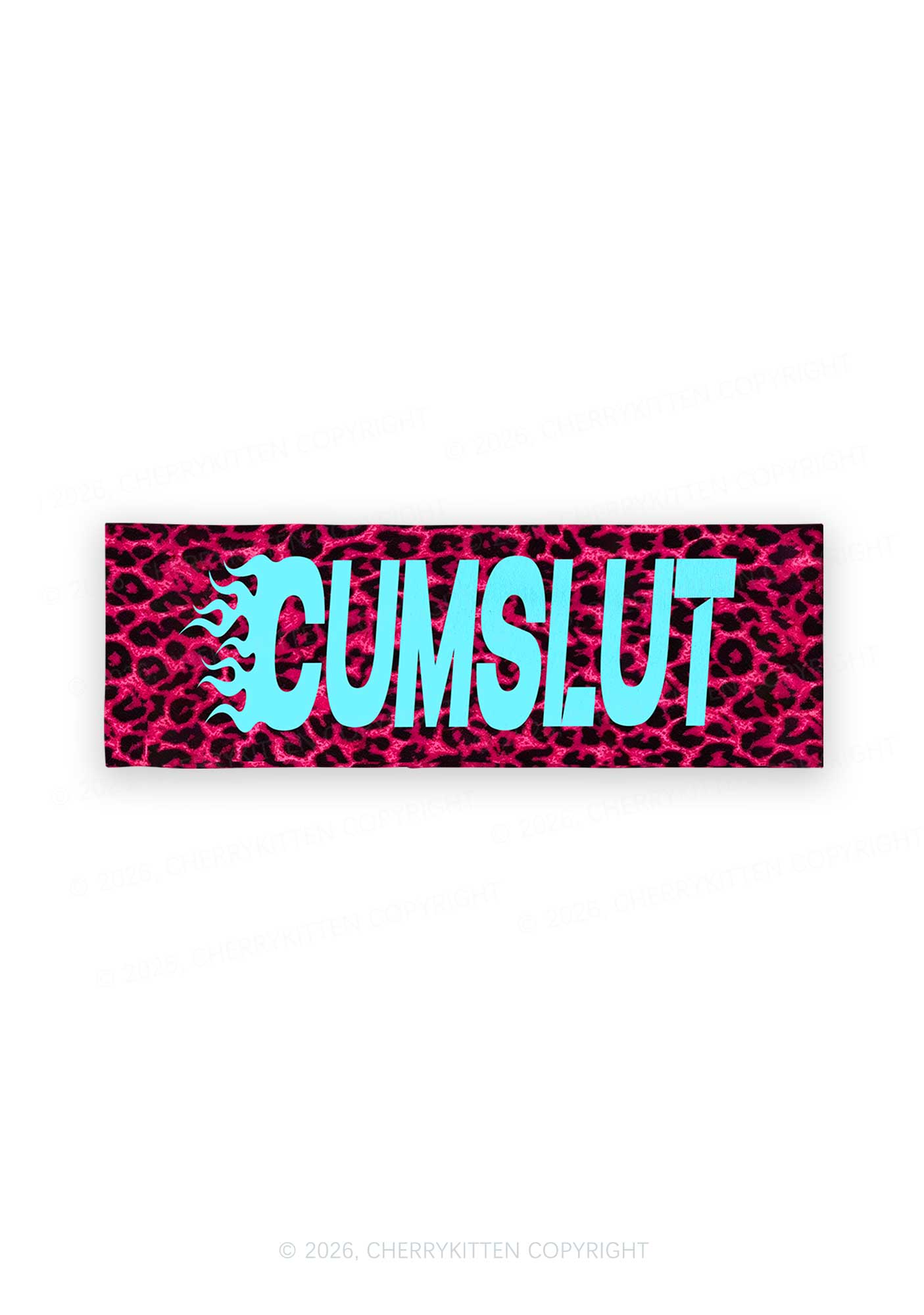 Cxmslxt Hot Pink Leopard Y2K Print Headband Cherrykitten
