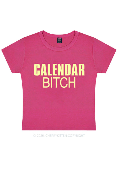 Calendar Bxxch Y2K Baby Tee Cherrykitten