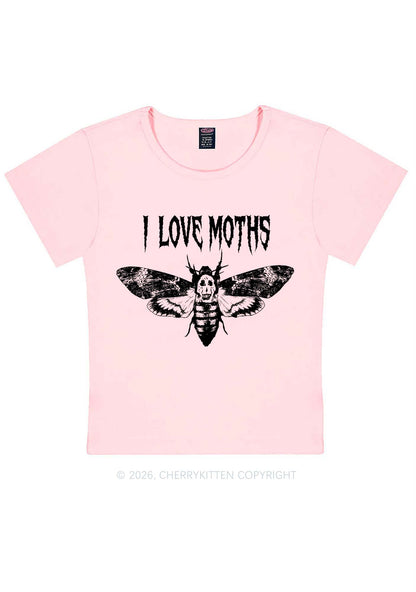 Halloween I Love Moths Y2K Baby Tee Cherrykitten
