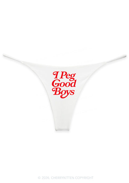 I Peg Good Boys Y2K Bikini String Thong Cherrykitten