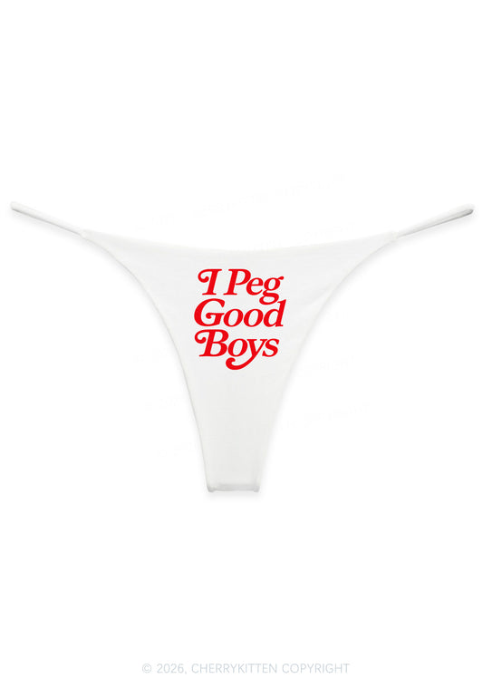 I Peg Good Boys Y2K Bikini String Thong Cherrykitten