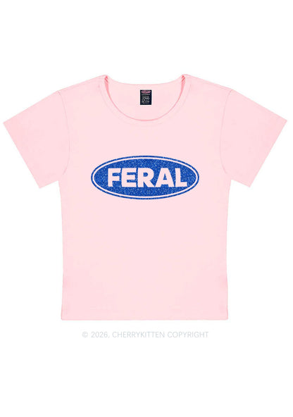 Glitter Feral Y2K Baby Tee Cherrykitten