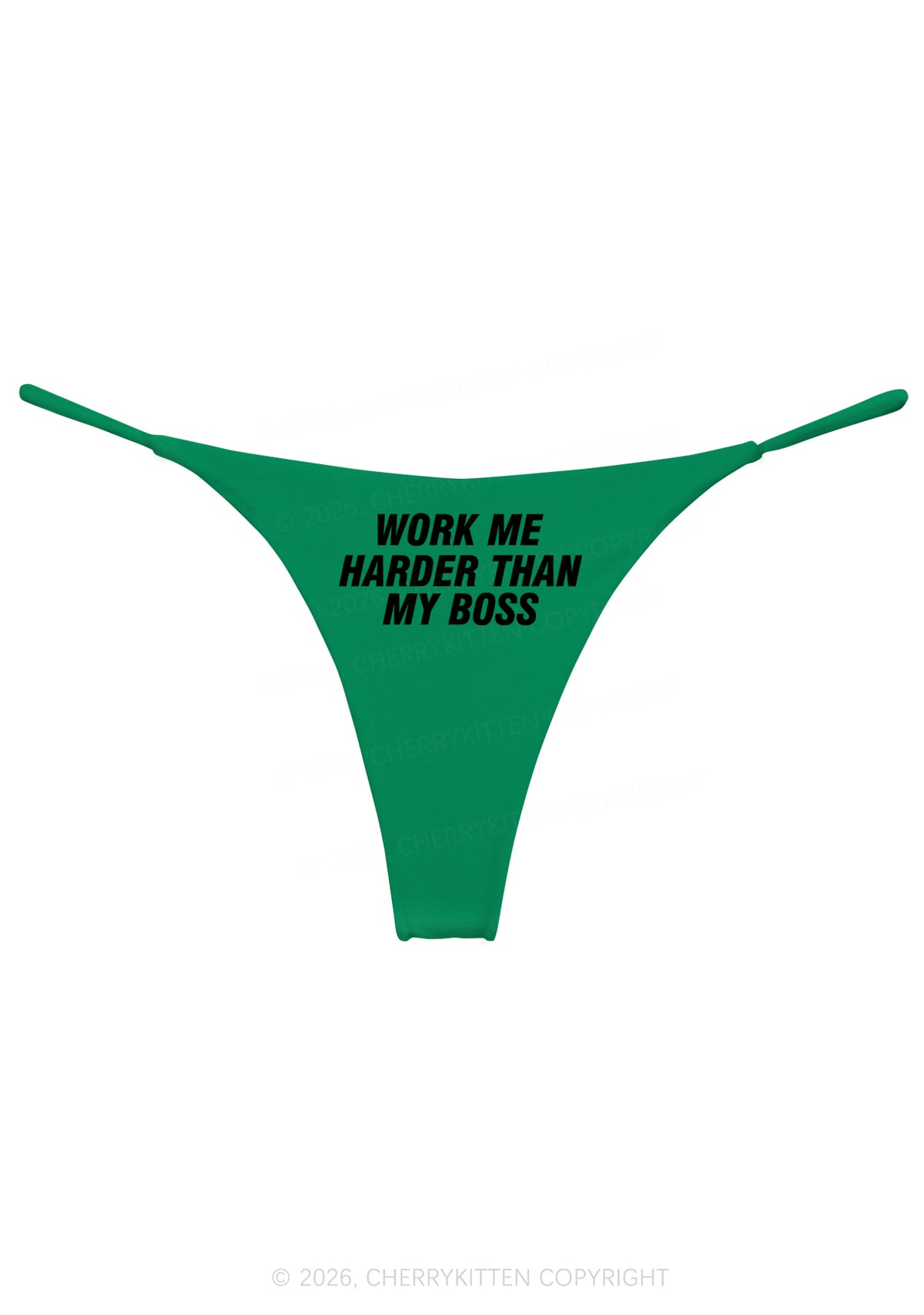 Work Me Harder Than Boss Y2K Bikini String Thong Cherrykitten