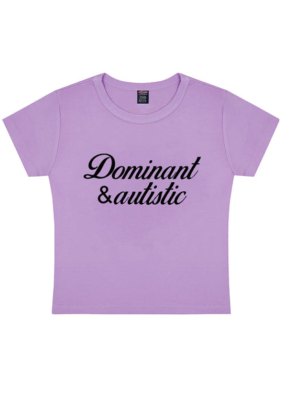 Dominant And Autistic Y2K Baby Tee Cherrykitten