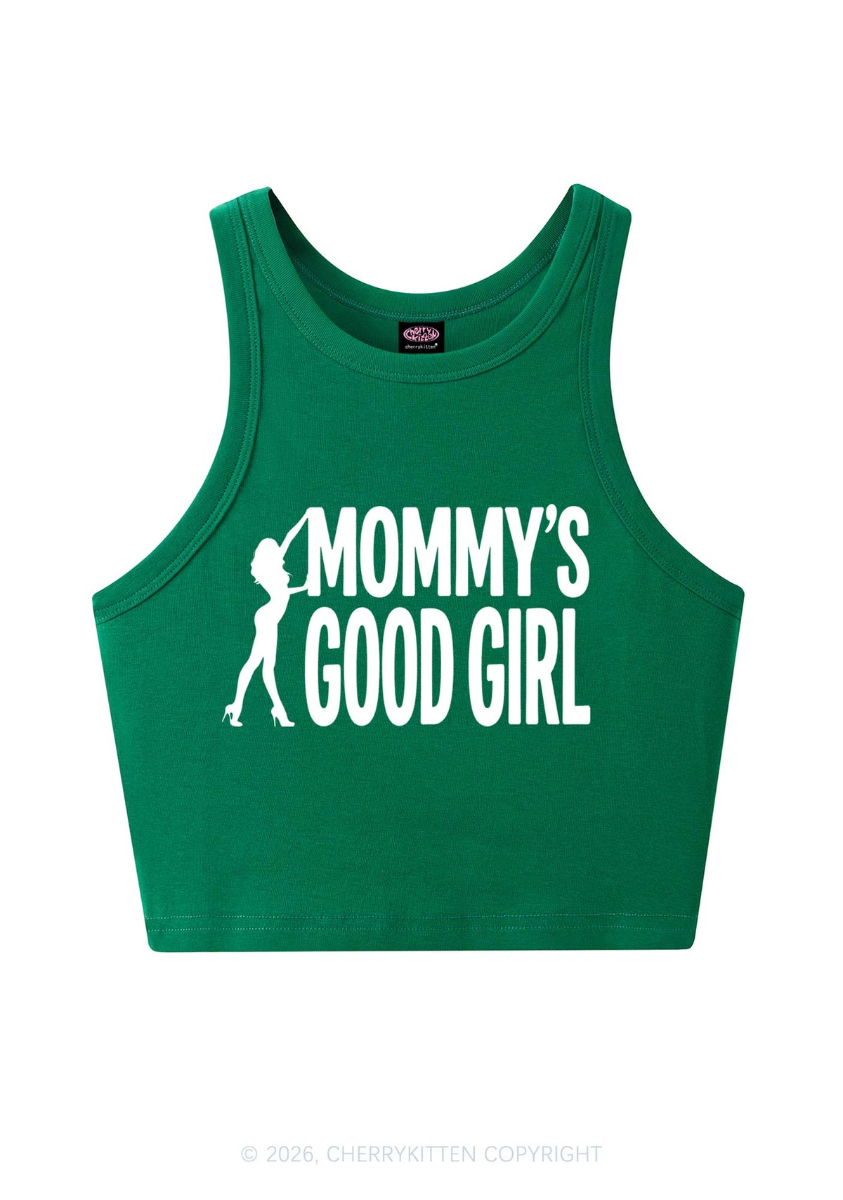 Mommys Good Girl Y2K Crop Tank Top Cherrykitten