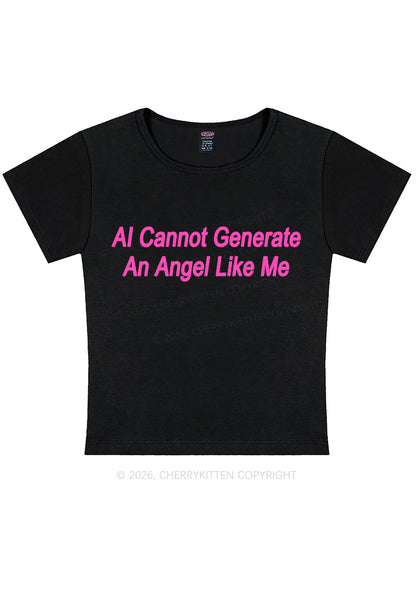 Ai Cannot Generate Angel Y2K Baby Tee Cherrykitten
