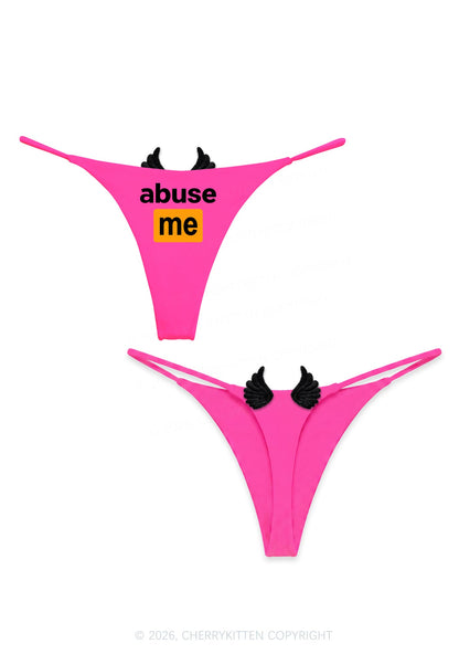 Abuse Me Y2K Goth Angel Wings Bikini String Thong Cherrykitten