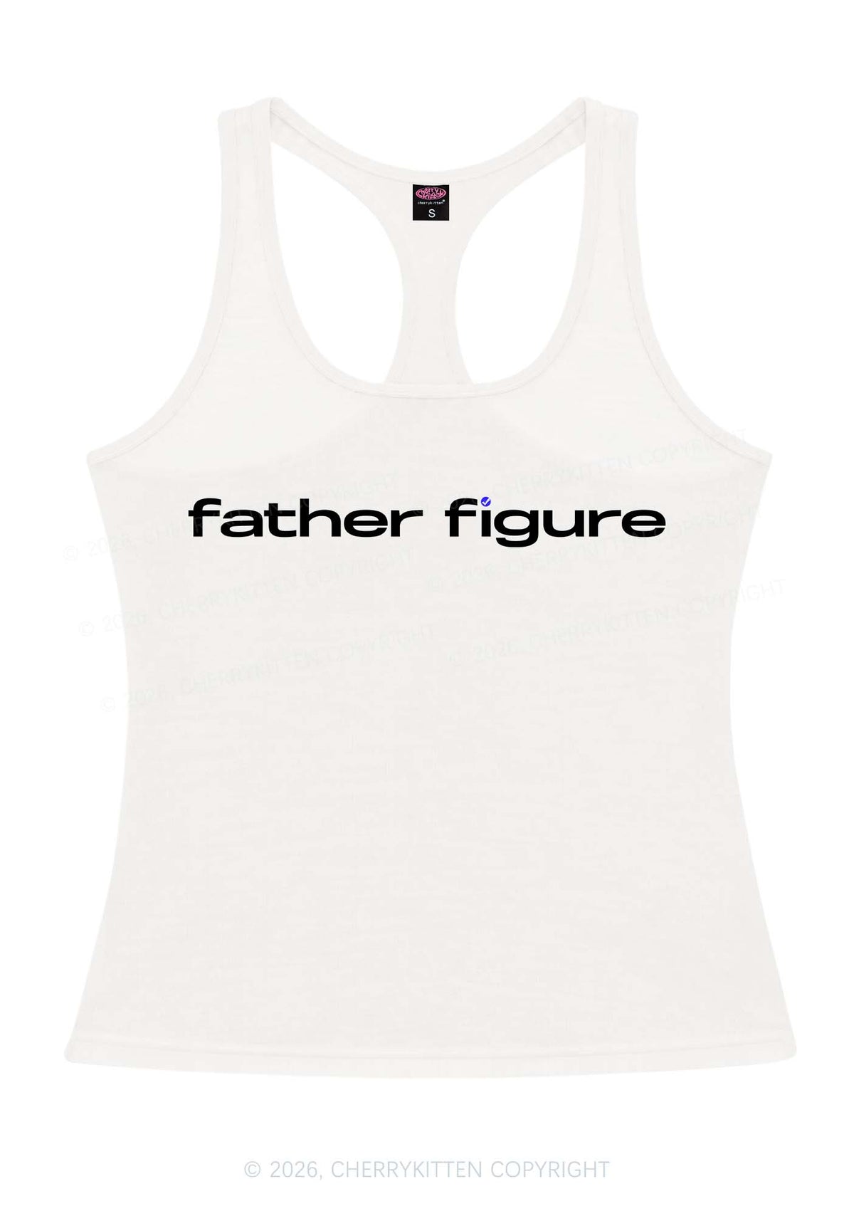 Father Figure Y2K Women Racerback Tank Top Cherrykitten