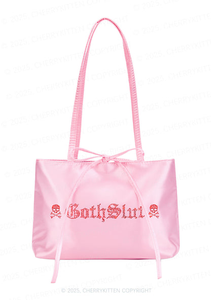 Rhinestone Gothslxt Y2K Satin Bags Cherrykitten