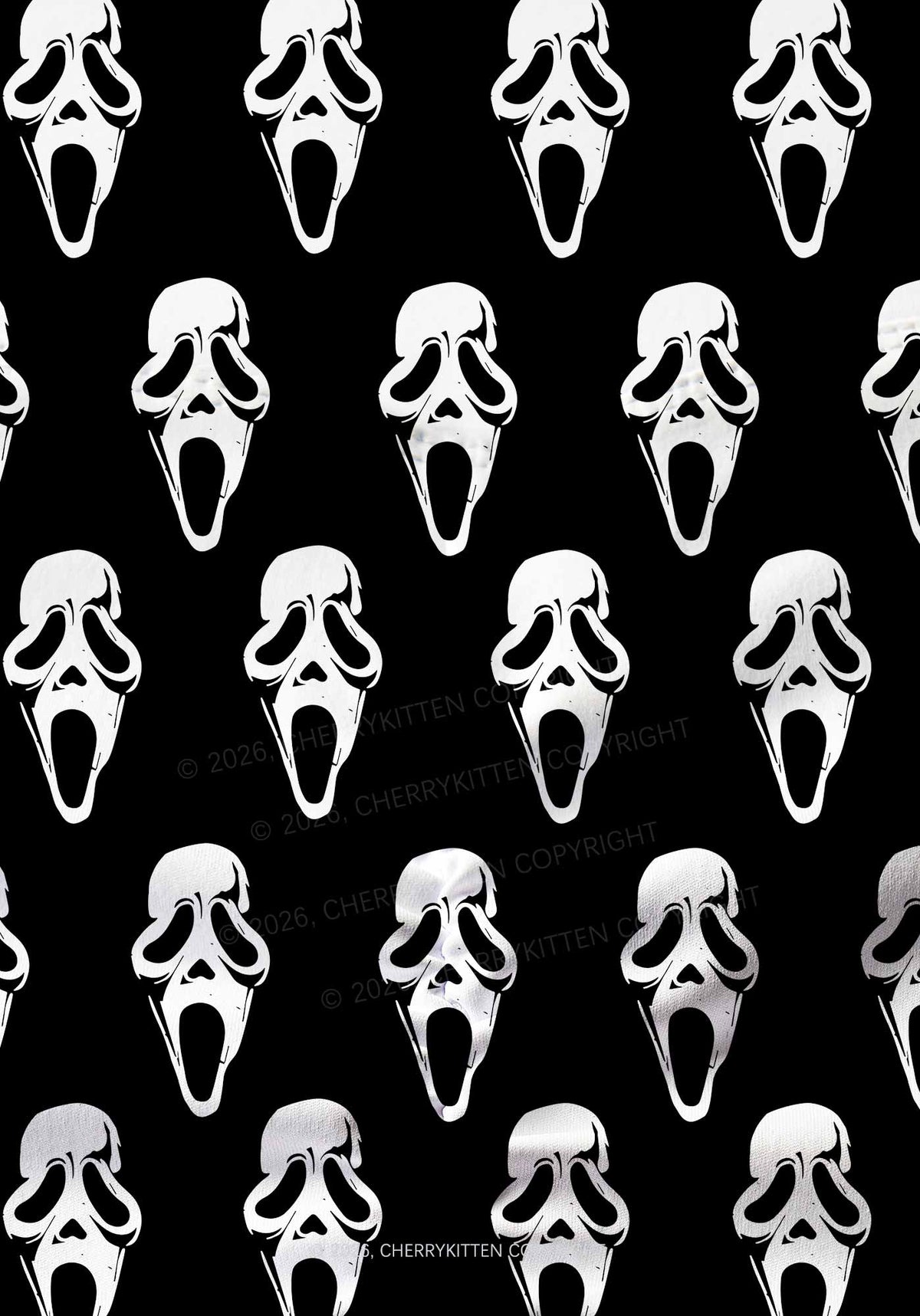 Halloween Spooky Ghost Y2K Print Gym Shorts Cherrykitten