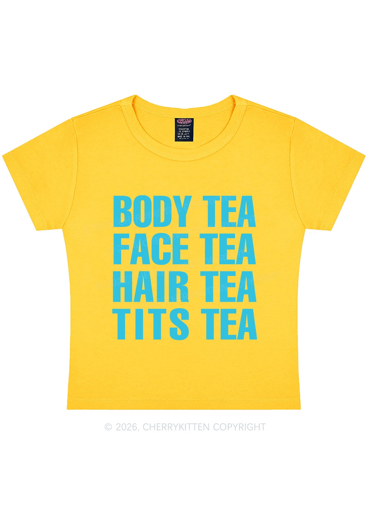 Body Face Hair Txts Tea Y2K Baby Tee Cherrykitten