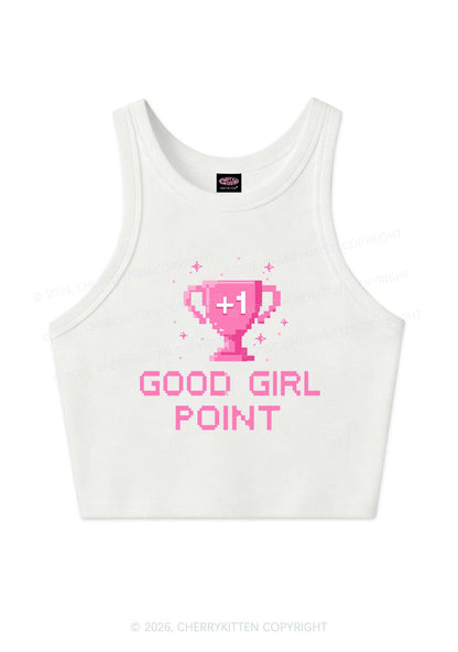 Good Girl Point Y2K Crop Tank Top Cherrykitten