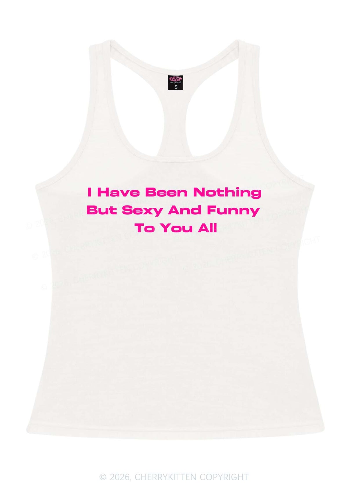 I Have Been Funny Y2K Women Racerback Tank Top Cherrykitten