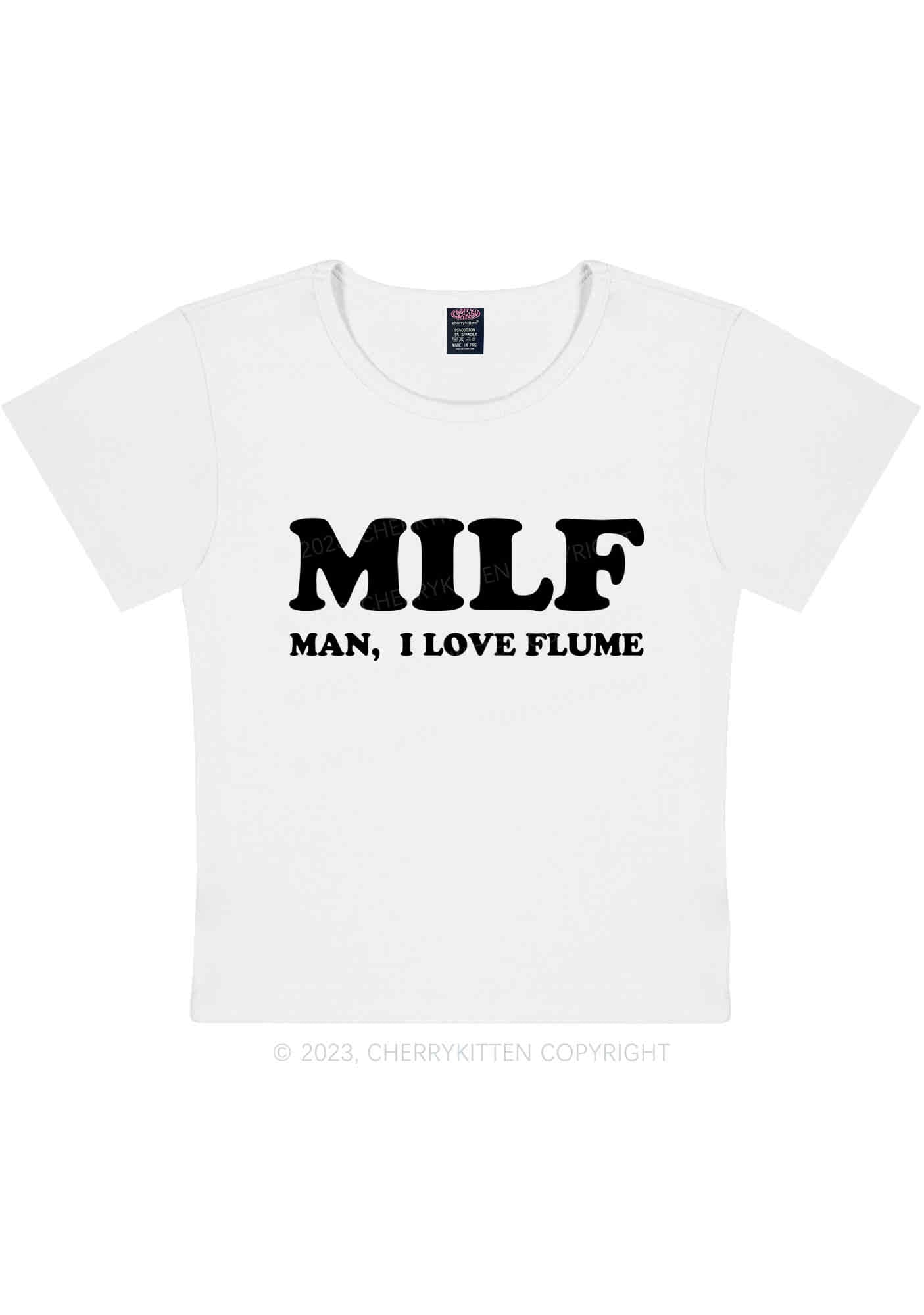 Curvy Man I Love Flume Y2K Baby Tee Cherrykitten