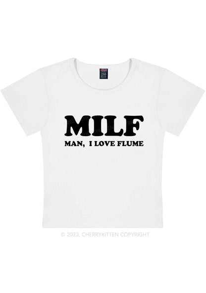 Curvy Man I Love Flume Y2K Baby Tee Cherrykitten