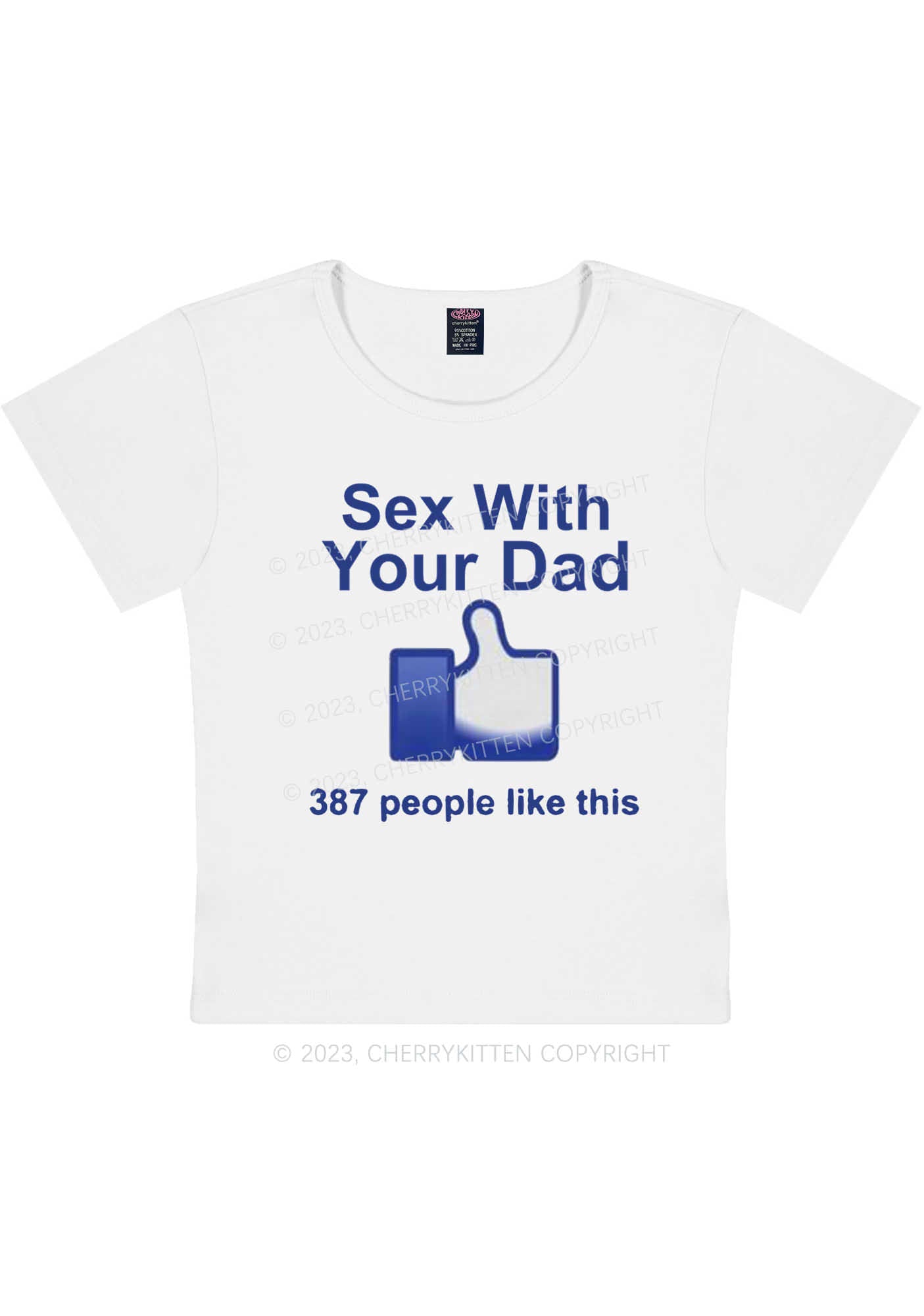 Curvy SX With Your Dad Likes Y2K Baby Tee Cherrykitten