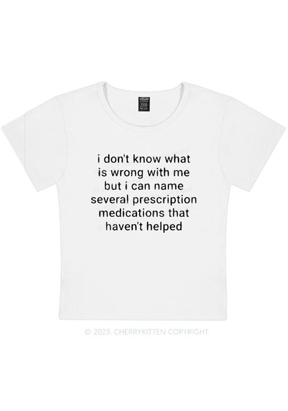 Curvy Can Name Several Prescription Medications Y2K Baby Tee Cherrykitten