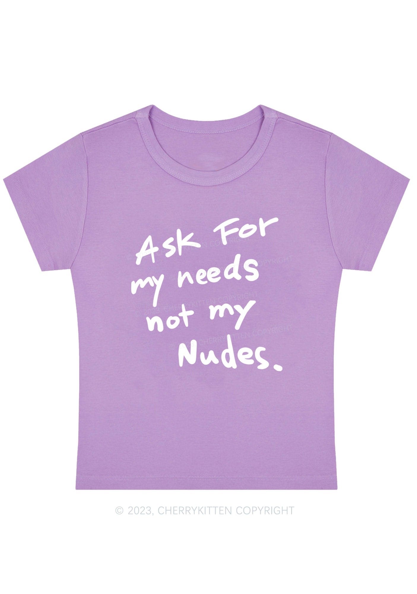 Curvy Ask For My Needs Baby Tee Cherrykitten