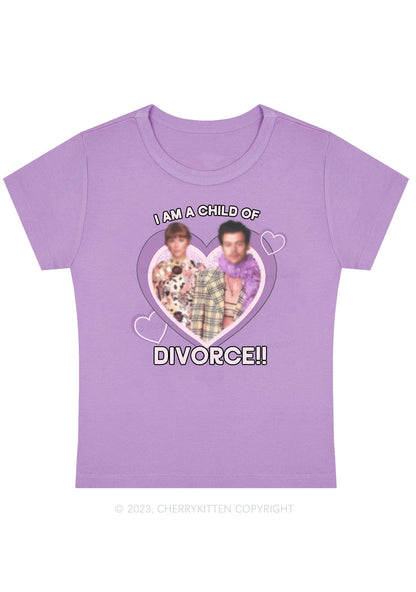 Curvy Personalized Child Of Divorce Photo Baby Tee Cherrykitten