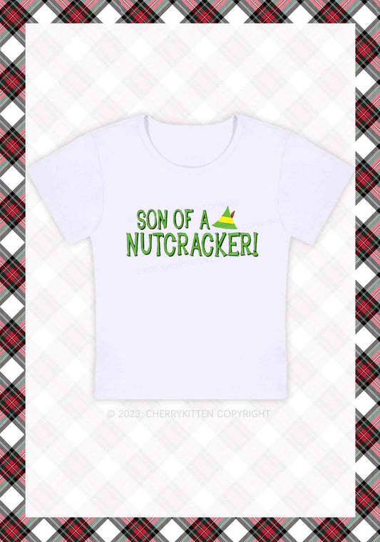 Son Of A Nutcracker Christmas Y2K Baby Tee Cherrykitten