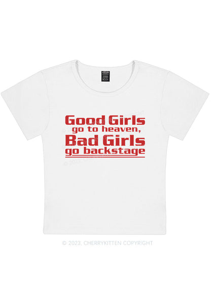 Bad Girls Go Backstage Y2K Baby Tee Cherrykitten