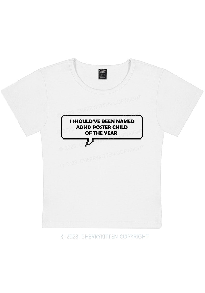 Curvy I Should've Been Named ADHD Y2K Baby Tee Cherrykitten