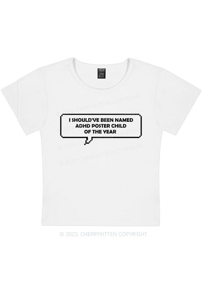 Curvy I Should've Been Named ADHD Y2K Baby Tee Cherrykitten