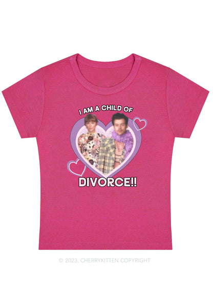 Curvy Personalized Child Of Divorce Photo Baby Tee Cherrykitten