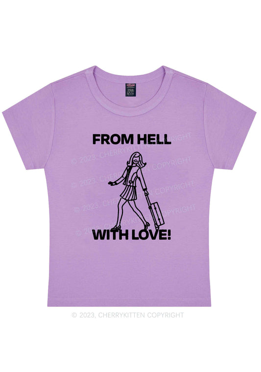 Travel From Hell With Love Y2K Baby Tee Cherrykitten