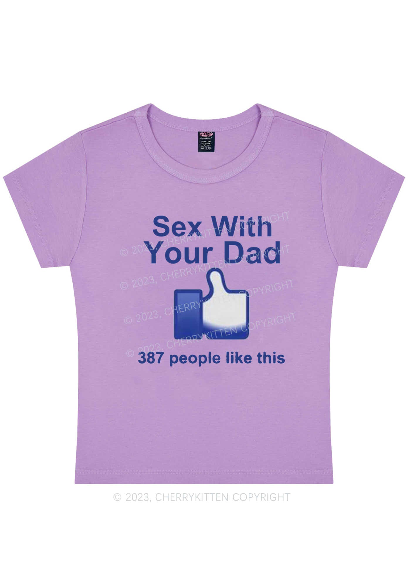 Curvy SX With Your Dad Likes Y2K Baby Tee Cherrykitten