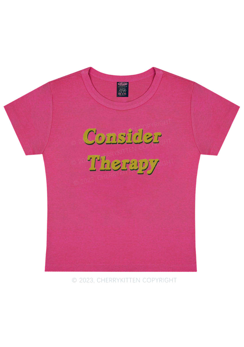 Consider Therapy Y2K Baby Tee Cherrykitten